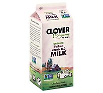 Clover Organic Fat Free Milk Ultra Pasteurized - Half Gallon