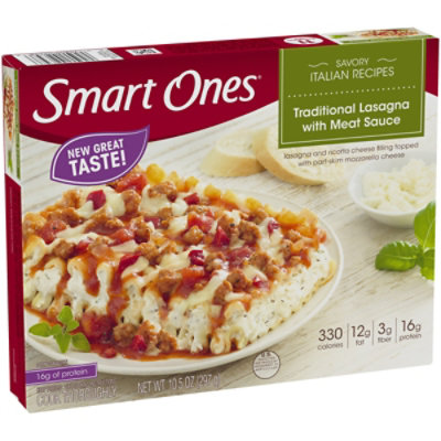 Smart Ones Traditional Lasagna with Meat Sauce & Mozzarella Cheese Frozen Meal Box - 10.5 Oz - Image 7