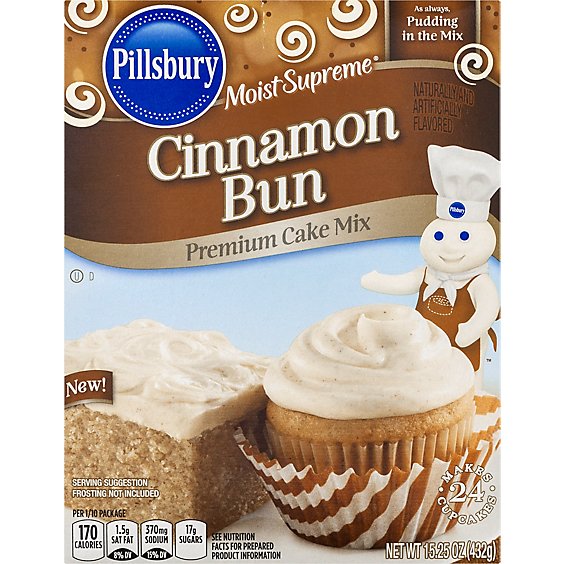Pillsbury Moist Supreme Cake Mix Premium Cinnamon Bun - 15.25 Oz