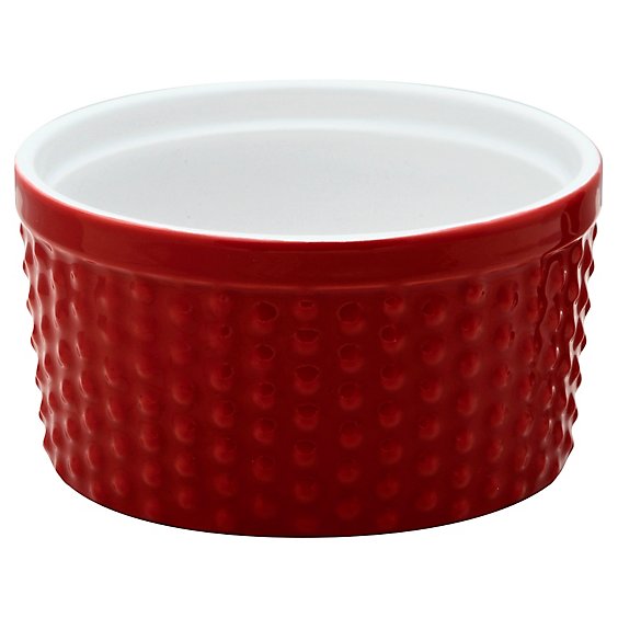 Round Red/White Souffle 6.25 Inch - Each