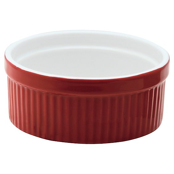 Texture Souffle Red/White 4.75 Inch 14 Oz - Each
