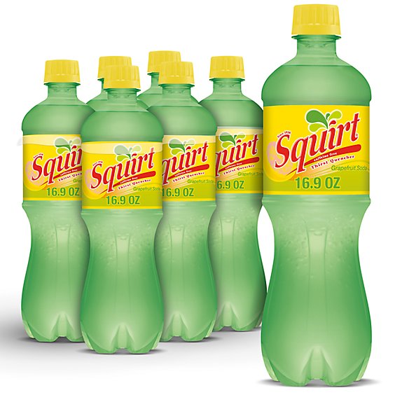 Squirt Grapefruit Soda Bottle - 6-0.5 Liter
