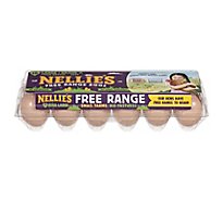 Nellies Eggs Free Range Grade A Brown Large - 12 Count