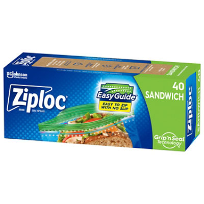 Ziploc Brand Sandwich Bags With Grip N Seal Technology - 40 Count - Image 2