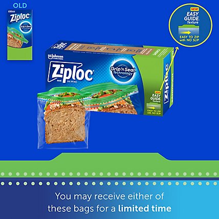 Ziploc Brand Sandwich Bags With Grip N Seal Technology - 40 Count - Image 4
