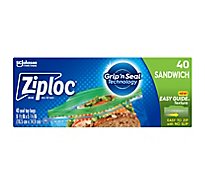 Ziploc Brand Sandwich Bags With Grip N Seal Technology - 40 Count