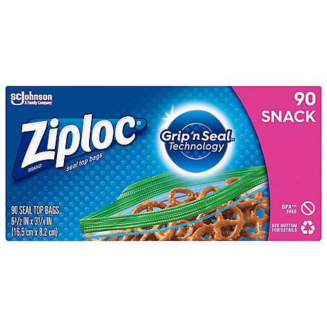 Ziploc Grip N Seal Snack Bags - 90 Count