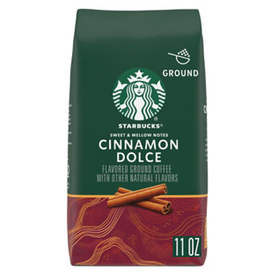 Starbucks No Artificial Flavors Cinnamon Dolce Flavored Ground Coffee Bag - 11 Oz