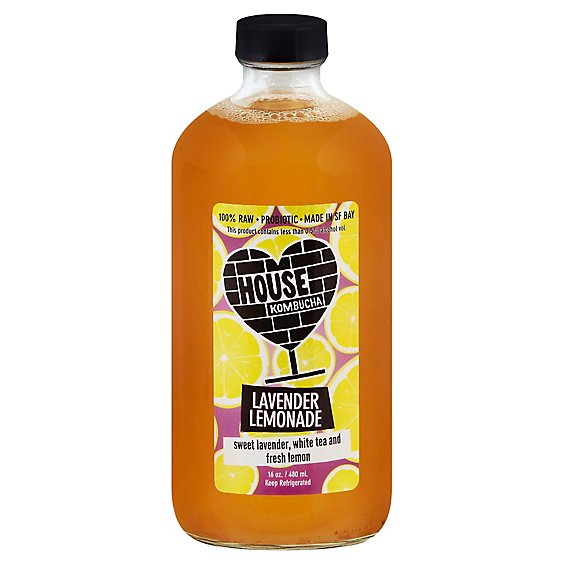 House Kombucha Lavender Lemonade - 16 Fl. Oz.