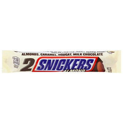 Snickers Almond Candy Bar 2 Piece King Size Chocolate - 3.23 Oz