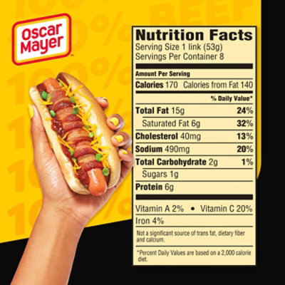 Oscar Mayer Bun Length Angus Uncured Beef Franks Hot Dogs Pack - 8 Count - Image 6