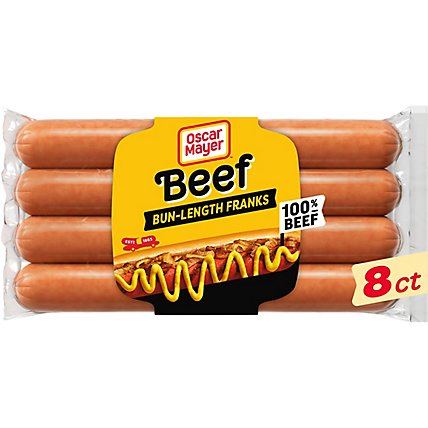 Oscar Mayer Bun Length Angus Uncured Beef Franks Hot Dogs Pack - 8 Count - Image 4