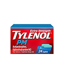 TYLENOL PM Pain Reliever/Nighttime Sleep Aid Caplets Extra Strength - 24 Count