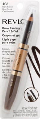 Revlon Brow Fantasy Pencil & Gel Dark Brown 106 - .011 Oz - Image 2