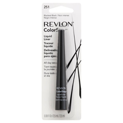 Revlon Eyeliner Liquid Colorstay Blackest Black 251 - .08 Fl. Oz.