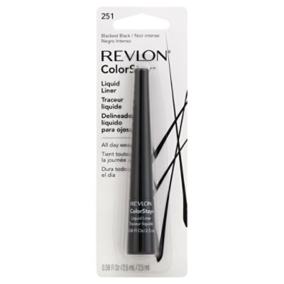 Revlon Eyeliner Liquid Colorstay Blackest Black 251 - .08 Fl. Oz. - Image 1