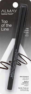 Almay Top of the Line 206 Black Brown Eyeliner Pencil - 0.1 Oz - Image 2