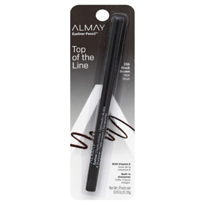 Almay Top of the Line 206 Black Brown Eyeliner Pencil - 0.1 Oz - Image 1