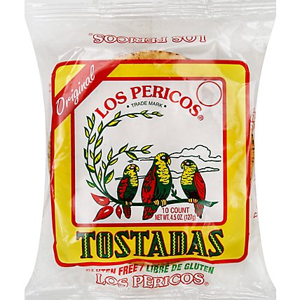 Los Pericos Tostadas Gluten Free Original Bag 10 Count - 4.5 Oz - Image 2