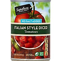 Signature SELECT Tomatoes Diced Italian Style No Salt Added - 14.5 Oz - Image 2