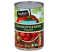 Signature SELECT Tomatoes Diced Italian Style No Salt Added - 14.5 Oz