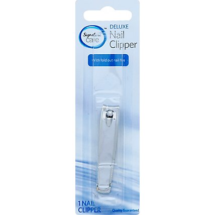 Signature Care Clipper Nail Deluxe With Fold Out Nail File - Each - Image 2