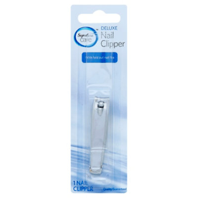 Signature Care Clipper Nail Deluxe With Fold Out Nail File - Each