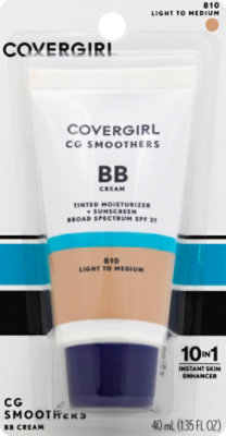 COVERGIRL CG Smoothers BB Cream Moisturizer + Sunscreen SPF 15 Light to Medium 810 - 1.35 Fl. Oz. - Image 1