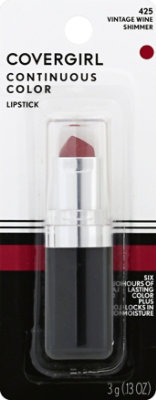 COVERGIRL Continuous Color Lipstick Vintage Wine 425 - 0.13 Oz - Image 1