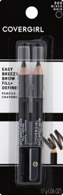 COVERGIRL Brow & Eyemakers Brow Pencil Blendable Midnight Black 500 - 0.06 Oz - Image 1