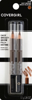 COVERGIRL Brow & Eyemakers Brow Pencil Blendable Soft Brown 510 - 0.06 Oz