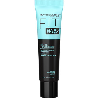 Maybelline Fit Me Matte and Poreless Mattifying Face Primer Makeup SPF 20 Clear - 1 Fl. Oz. - Image 1