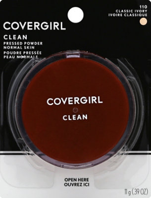 COVERGIRL Clean Pressed Powder Normal Skin Classic Ivory 110 - 0.39 Oz