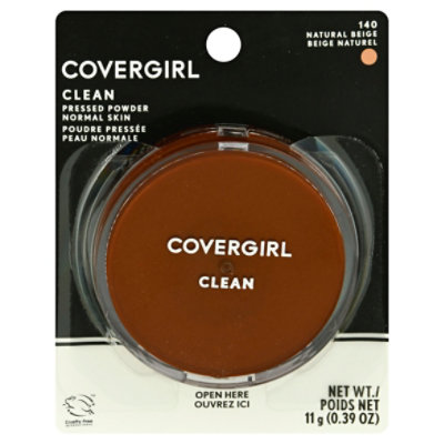 COVERGIRL Clean Pressed Powder Normal Skin Natural Beige 140 - 0.39 Oz - Image 3