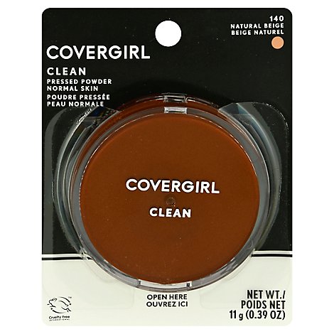 COVERGIRL Clean Pressed Powder Normal Skin Natural Beige 140 - 0.39 Oz
