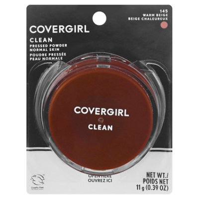 COVERGIRL Clean Pressed Powder Normal Skin Warm Beige 145 - 0.39 Oz - Image 3