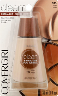 COVERGIRL Clean Liquid Foundation Normal Skin Ivory 105 - 1 Fl. Oz. - Image 2