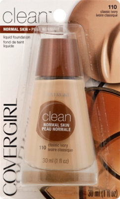 COVERGIRL Clean Liquid Foundation Normal Skin Classic Ivory 110 - 1 Fl. Oz. - Image 2