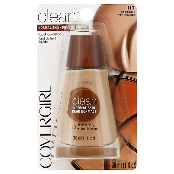 COVERGIRL Clean Liquid Foundation Normal Skin Classic Ivory 110 - 1 Fl. Oz.