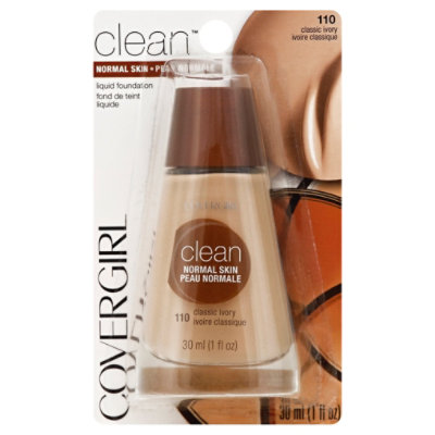 COVERGIRL Clean Liquid Foundation Normal Skin Classic Ivory 110 - 1 Fl. Oz.