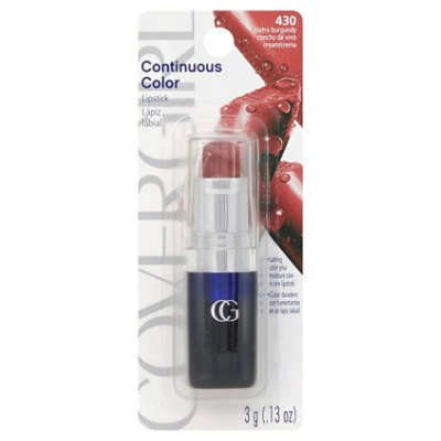 COVERGIRL Continuous Color Lipstick Bistro Burgundy 430 - 0.13 Oz - Image 1