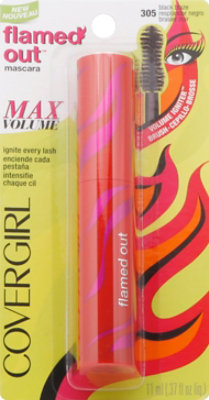 COVERGIRL Flamed Out Mascara Max Volume Black Blaze 305 - 0.37 Fl. Oz. - Image 2