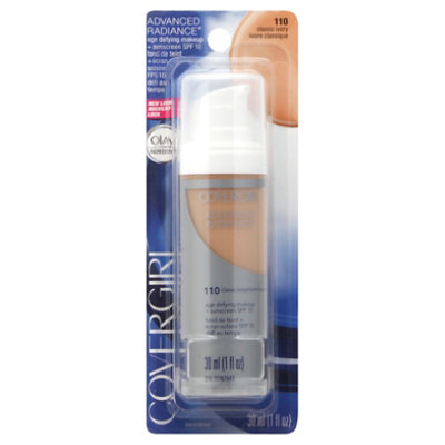 COVERGIRL Advanced Radiance Liquid Makeup Age Defying Classic Ivory 110 - 1 Fl. Oz. - Image 1