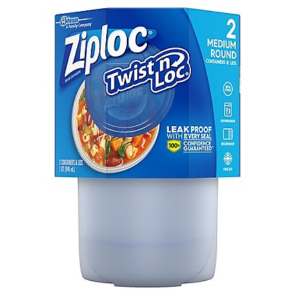 Ziploc Twist N Loc Container Round Medium - 2 Count - Image 2