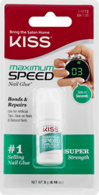 Kiss Nail Glue Maximum Speed BK135 - .11 Fl. Oz. - Image 2