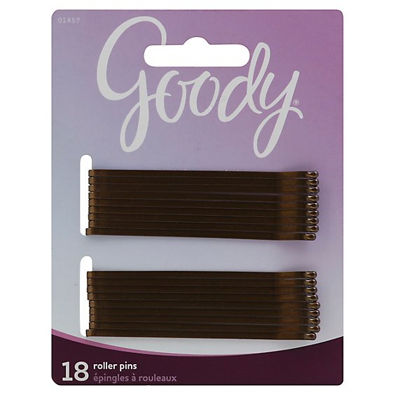 Goody Roller Fasteners Brown - 18 Count