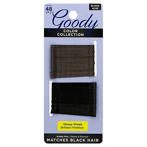 Goody Bobby Pins Colour Collection StayPut Hold Black - 48 Count