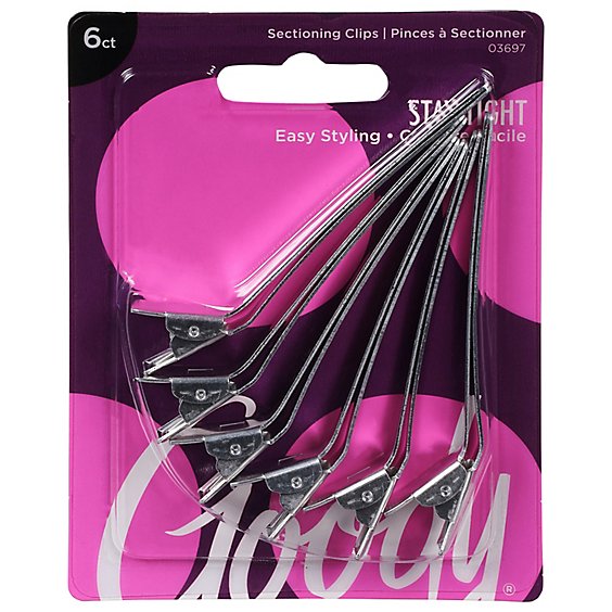 Goody Sectioning Clips Aluminum - 6 Count