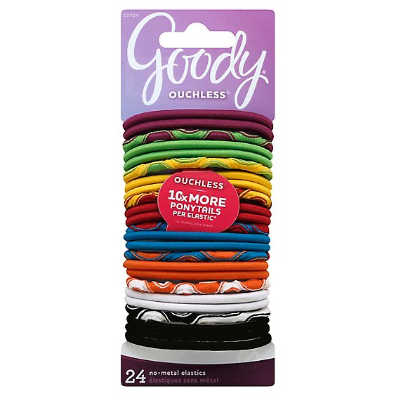 Goody Elastics Ouchless Thick 4mm Citrus Twist - 24 Count