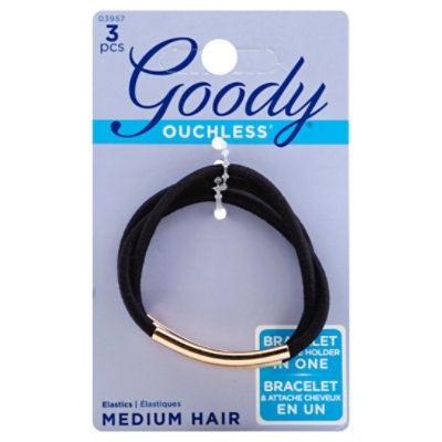 Goody Elastics Double Wear Ponytailer Bracelet Textured - 3 Count
